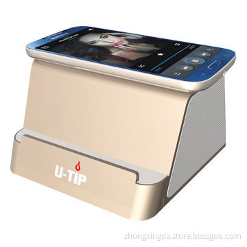 3.5mm Audio Input Built-in Mic Desktop Bluetooth Speaker with Aluminum Battery, TF Card